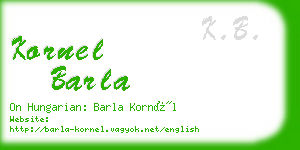 kornel barla business card